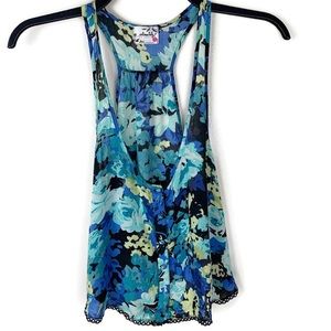 Free People Intimately Button Down Floral Top